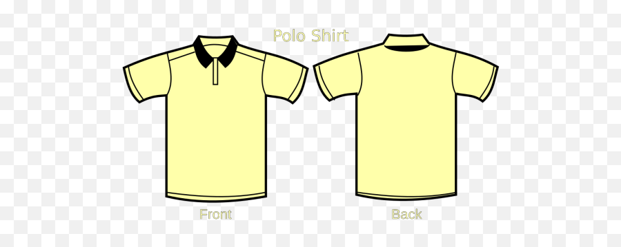 T Shirt Template Png Svg Clip Art For Web - Download Clip Polo Shirt Light Yellow Back Emoji,Emoji Sunglasses Template