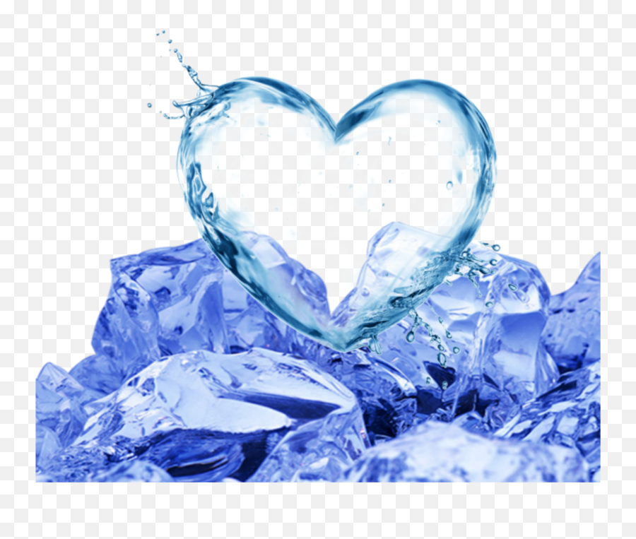Mq Ice Icecubes Cold Heart Water - Love Heart Water Drop Emoji,Ice Heart Emoji