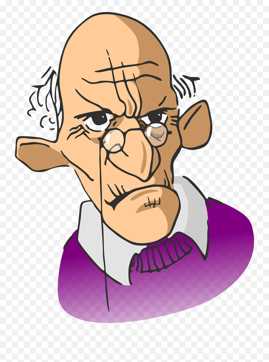 Old Man Speaking - Old Man Funny Cartoon Emoji,Black Man Shrug Emoji