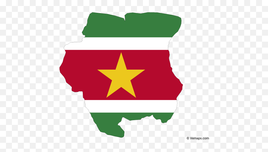 Flag Map Of Suriname - Suriname Country With Flag Emoji,Croatia Flag Emoji