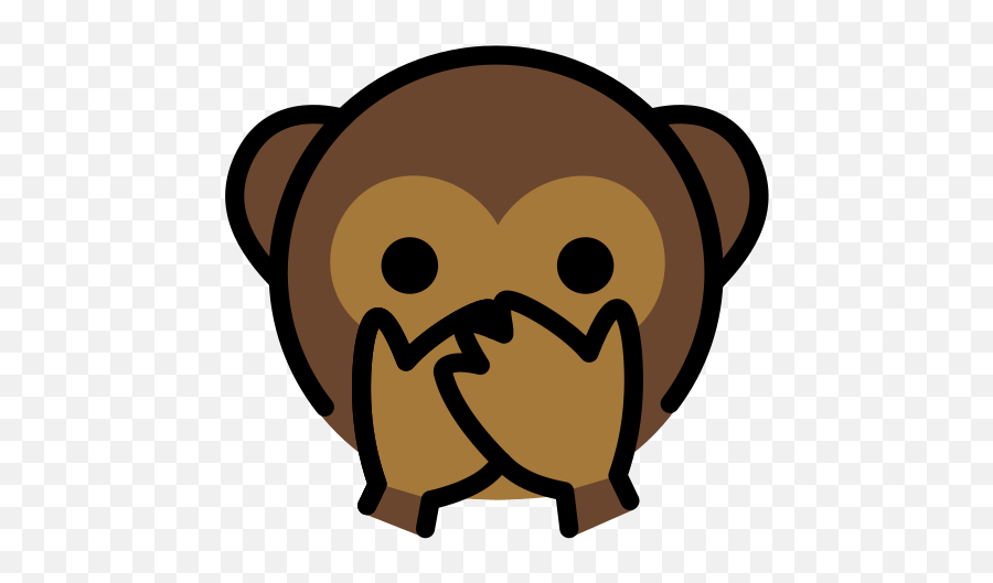 Emoji - Monkey No Speaking,Monkey See No Evil Emoji