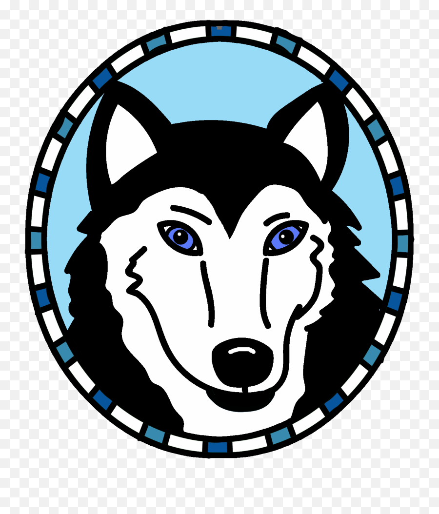 Husky Dog Head With Blue Eyes Drawing - Sled Dogs Drawing Clipart Emoji,Husky Emotions
