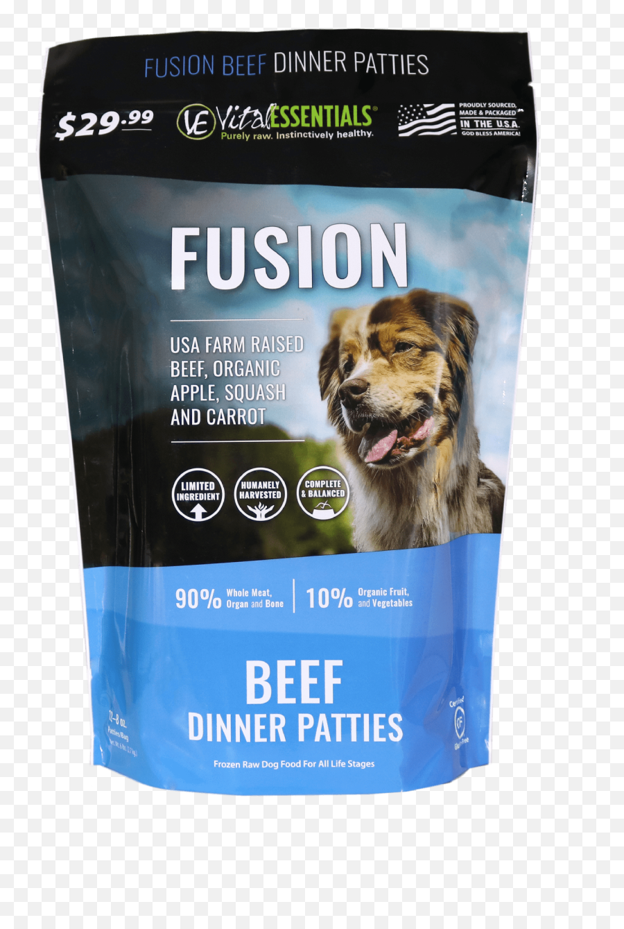 Fusion Frozen Beef Dinner Patties Vital Essentials - Vital Essentials Fusion Emoji,Dog Emotion 50% Up