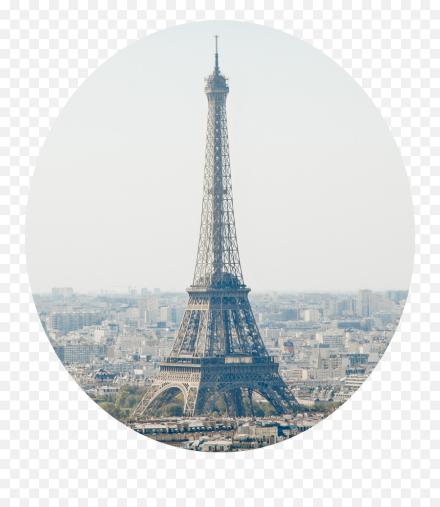 Circle Paris Eiffel France Sticker - Eiffel Tower Emoji,Is There An Eiffel Tower Emoji