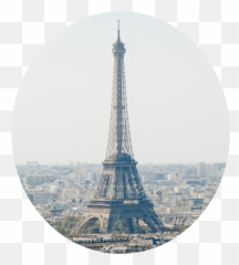 Circle Paris Eiffel France Sticker - Eiffel Tower Emoji,Is There An Eiffel Tower Emoji