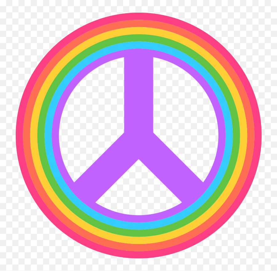 Rainbow Peace Sign Car Sticker - Girly Emoji,Peace Sign Emoji T Shirts For Sale