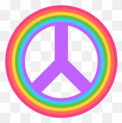 Rainbow Peace Sign Car Sticker - Girly Emoji,Peace Sign Emoji T Shirts For Sale