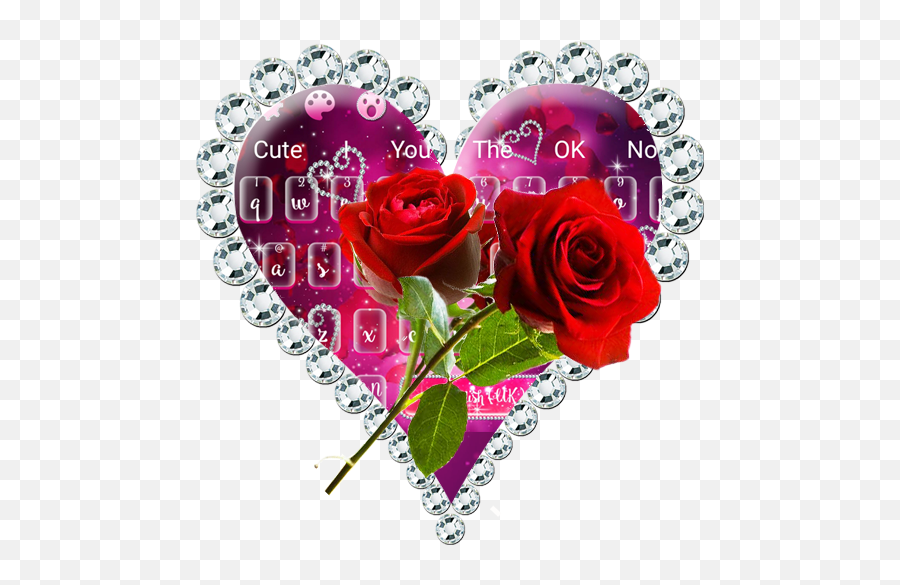 About Shine Red Rose Love Keyboard Google Play Version - Girly Emoji,Red Rose Emoticon