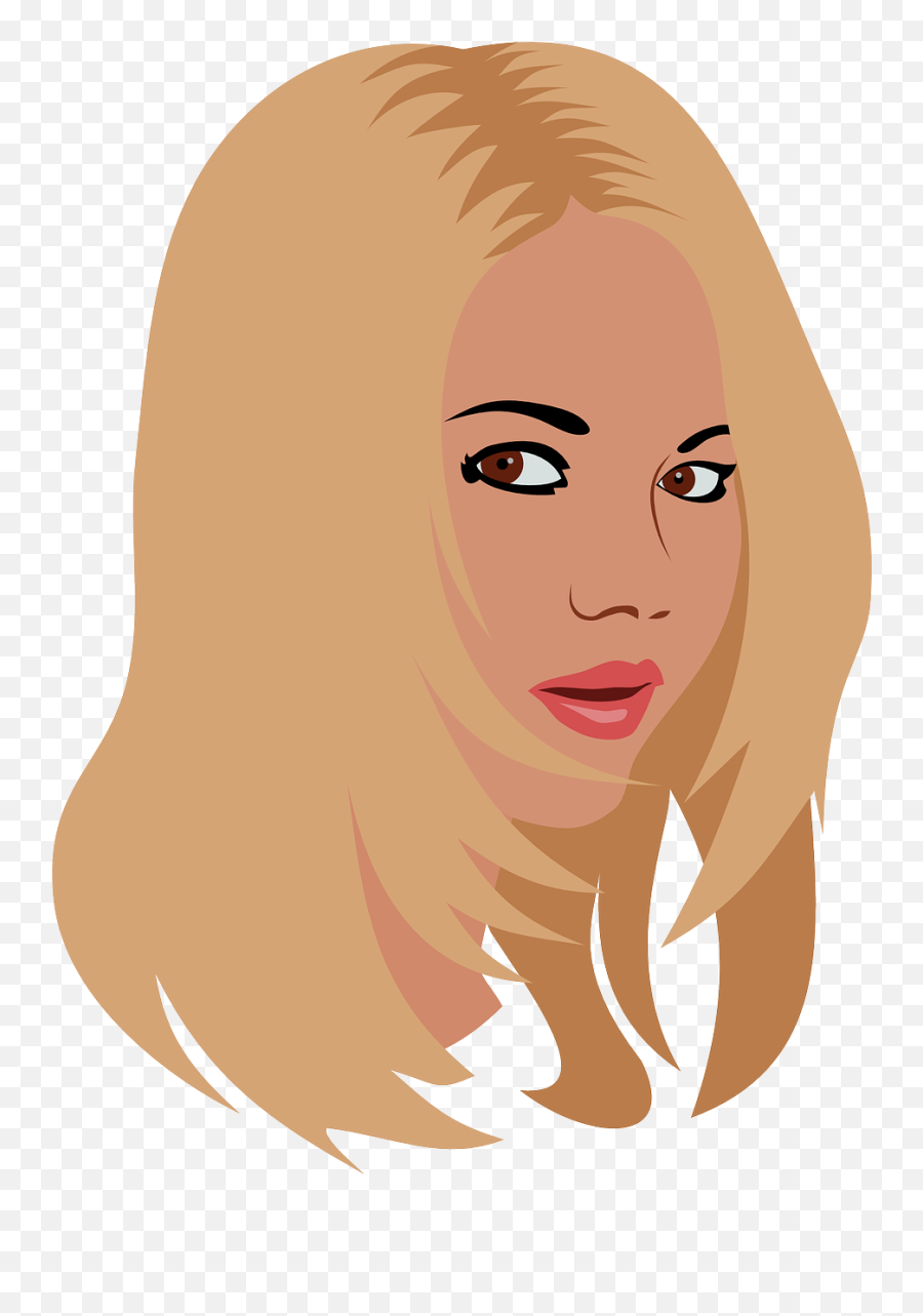 Girl Face Png - Blonde Woman Clipart Emoji,Emoticon Long Blonde Haired Girl With Beagle Dog