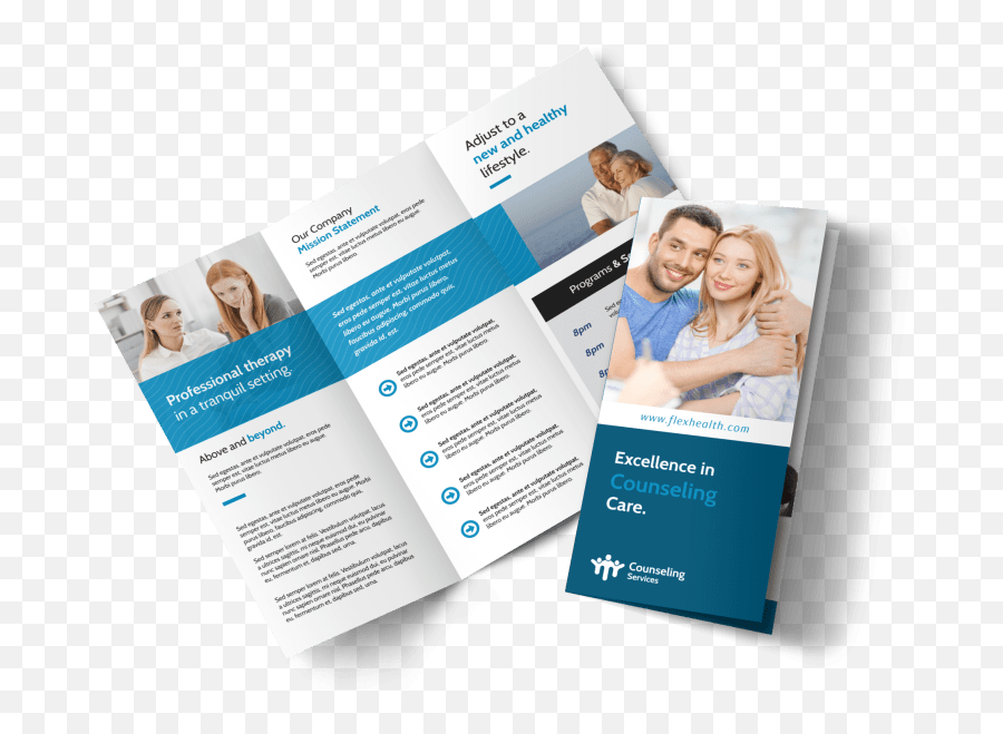 Counseling Tri Fold Brochure Examples - Therapist Brochure Emoji,Dealing With Emotions Brochure Or Pamphlet