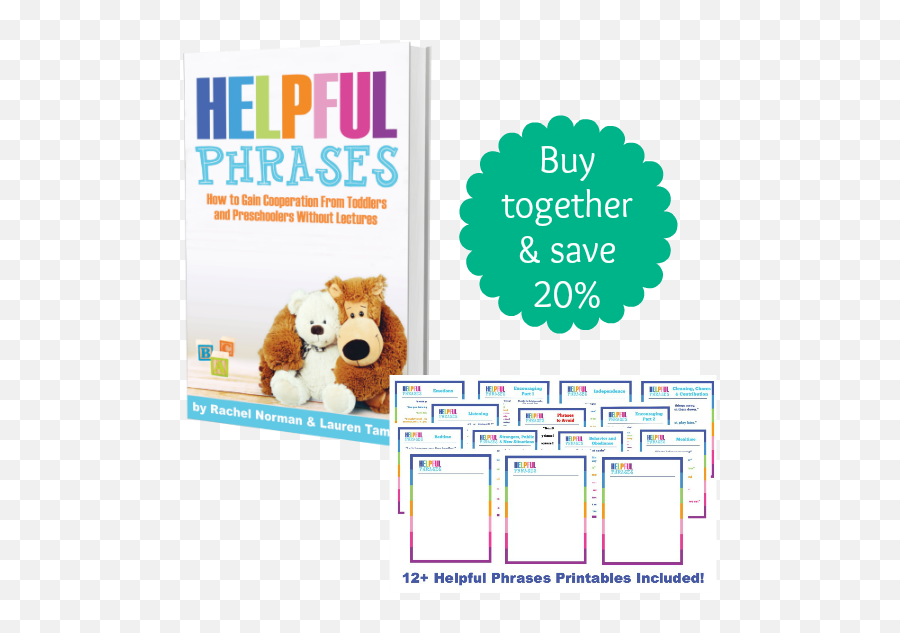 Helpful Phrases Ebook And Printable Pack - Helpful How To Gain Cooperation From Toddlers And Preschoolers Without Lectures Emoji,Preschool Printables Packs Emotions