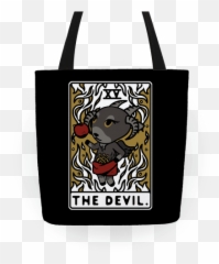 The Devil Tarot Card Animal Crossing Parody Totes Lookhuman - Animal Crossing Devil Emoji,Animal Crossing Emotions Greetings