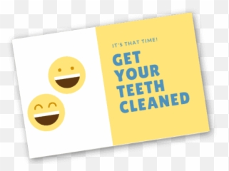 Dental Recall Reminder Cards - Happy Emoji,Dental Emoji