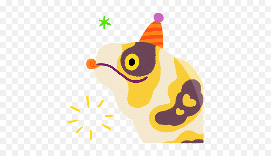 Party Horn Party Hat Sticker - Party Horn Cartoon Gif Emoji,Partyhat Emoji