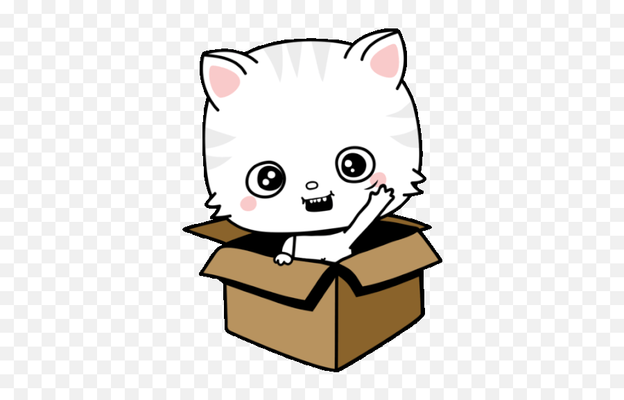 Happy Toofio In A Box Sticker - Toofiothe Cat Schrodingers Emoji,Ginger Kitten Emoticons Gif