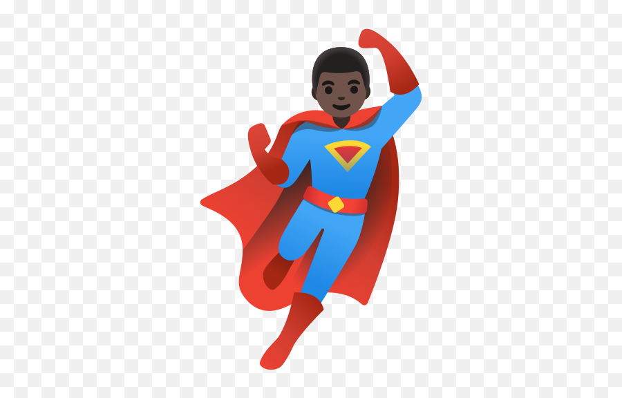 U200d Man Superhero Dark Skin Tone Emoji - Super Power Emoji,Ghost Emoji Costume