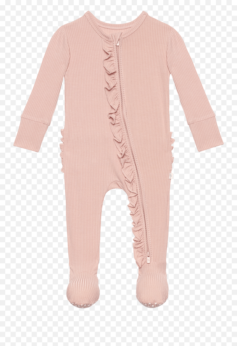 Posh Peanut Sweet Pink Ribbed Ruffle Footie Zippered One Emoji,Does Renju Have Emotion Onepiece