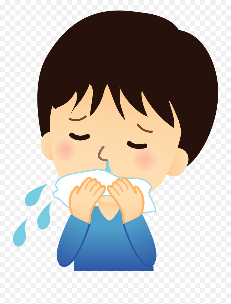 Man Is Blowing Nose In A Tissue Clipart Free Download Emoji,Blowing Nose Emoji