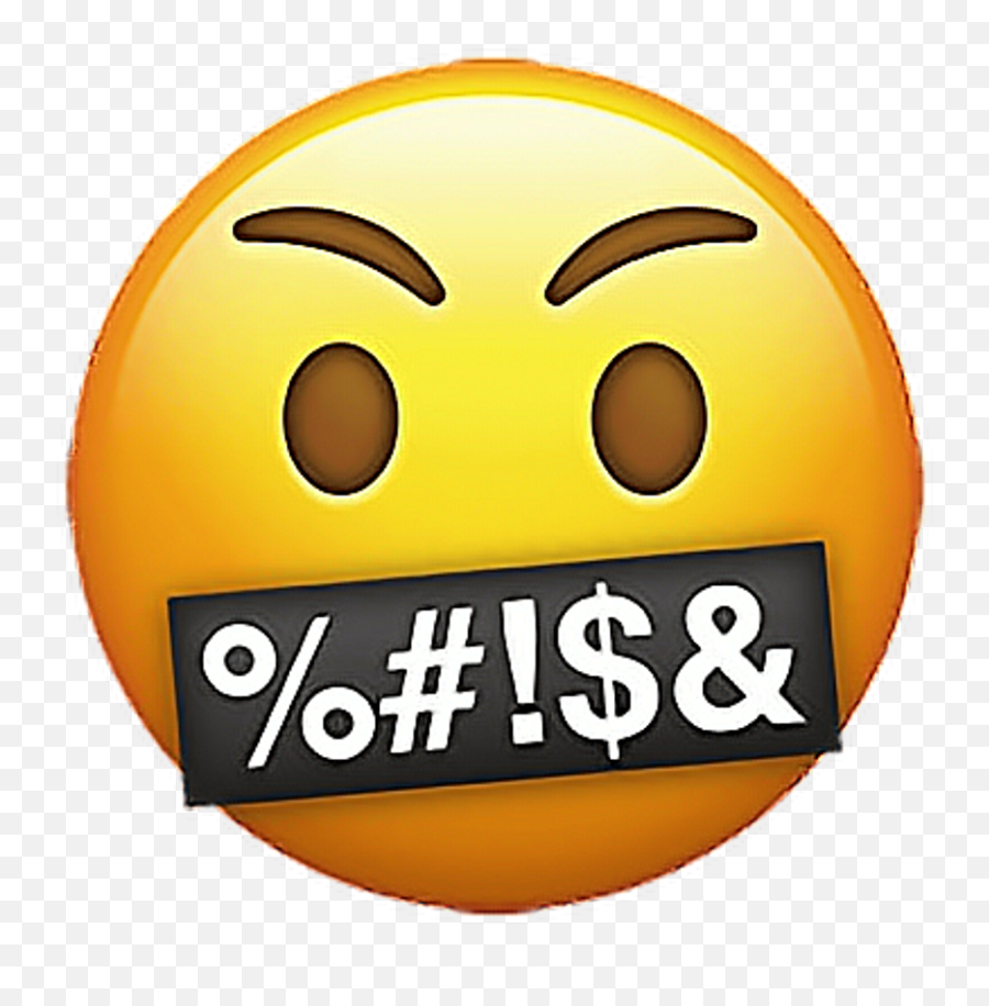 Emoji Emojisticker Sticker Sticker By Christy Newton - Swearing Emoji Transparent Background,Swearing Emoji