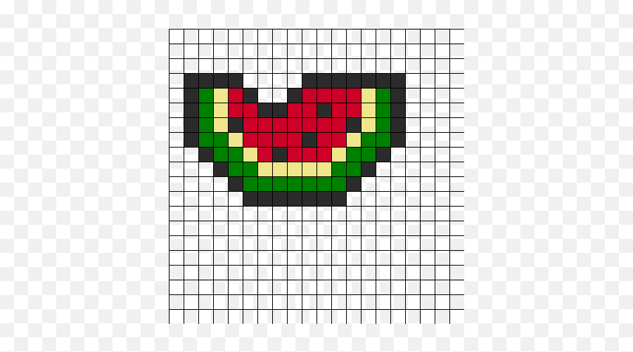 Watermelon Kandi Pattern Perler Beads Designs Perler - Watermelon Perler Bead Pattern Emoji,Emoji Perler Bead