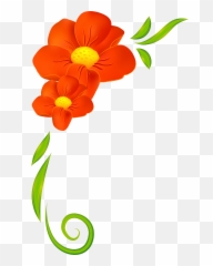 Download Png Blue Flower Emoji Png - Clip Art Library Flower Orange Border Clipart,Flower Emoji Png