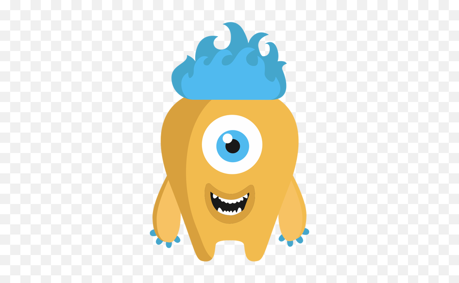 Monster Eye Hair Flat - Transparent Png U0026 Svg Vector File Happy Emoji,Emoticons De Monstros