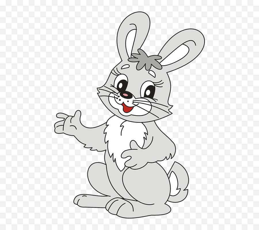 Bunny White Rabbit Clip Art At Vector Clip Art 2 Clipartcow - Feliz Semana Con Conejo Emoji,Happy Bunny Emoji