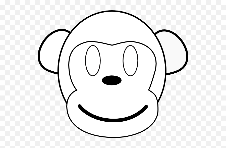 Thanksgiving Clip - Monkey Face Outline Clipart Emoji,How To Draw The Monkey Emoji