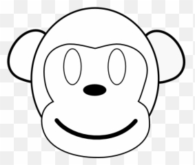 Thanksgiving Clip - Monkey Face Outline Clipart Emoji,How To Draw The Monkey Emoji