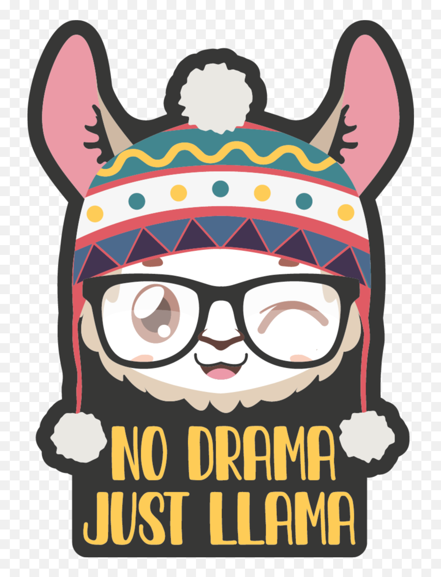 Anime Lama Illustration Wall Art - Illustration Emoji,Llama Emoticon Text