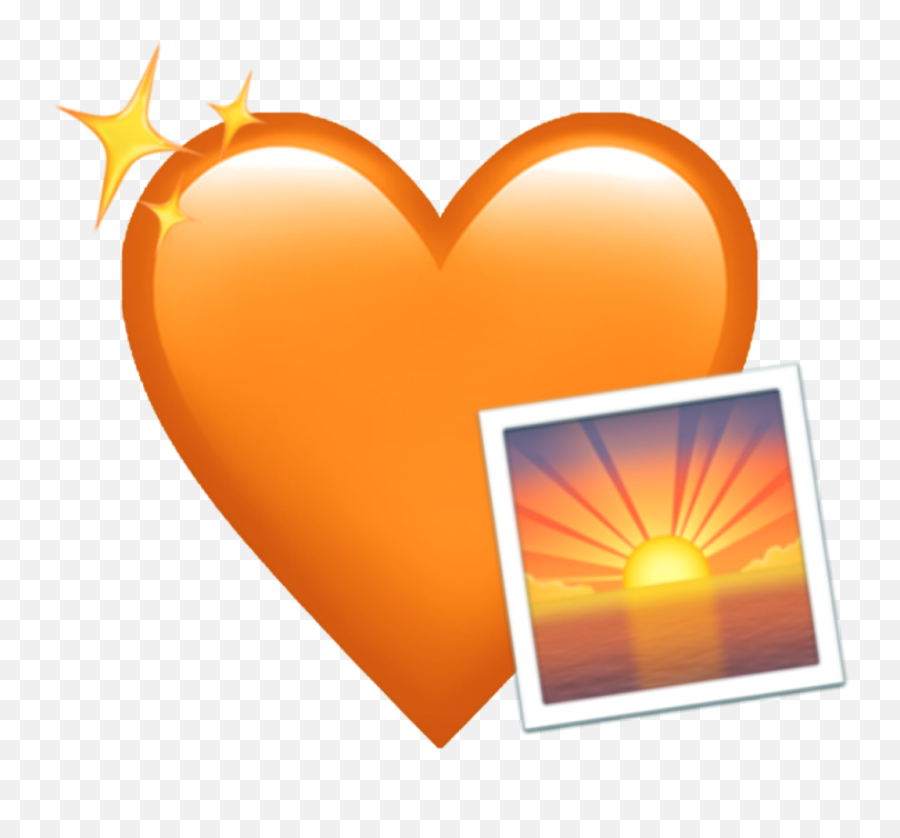 Italyemojiheartorage Sticker - Language Emoji,Orage Heart Emoji