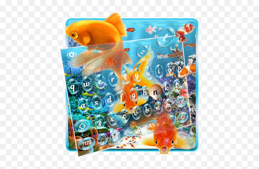 3d Aquarium Koi Fish Keyboard - Goldfish Emoji,Fish Emojis
