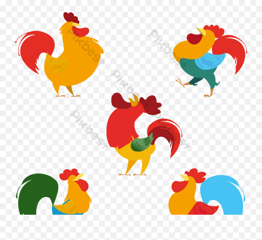 Cartoon Rooster Year Happy New Year - Comb Emoji,Chinese Rooster Emojis