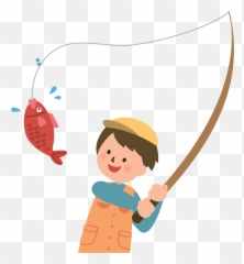 Man Fishing Logo Man Fishing Man Fishing - Fish On Line Clipart Emoji,Fish Hook Emoji