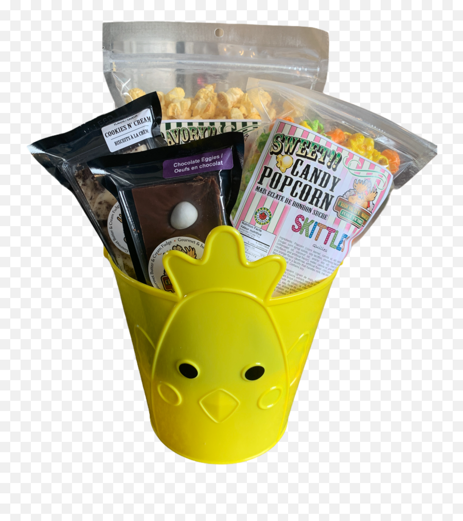 Yellow Chickie Easter Basket - Happy Emoji,Popcorn Emojis