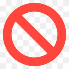 Traffic Sign No Symbol Emoji Warning - London Underground,X Emoji Transparent