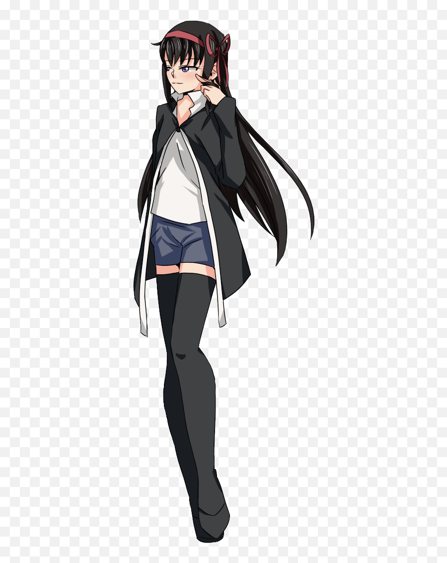 Homura Akemi U2013 Puella Magi Elaine Magica - Fictional Character Emoji,Contract Madoka Magica Emoticon