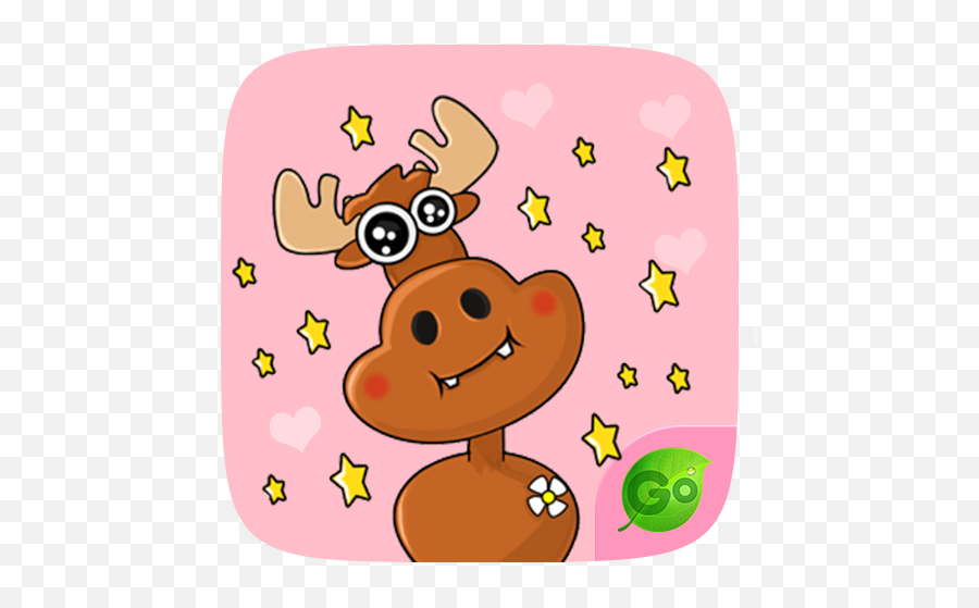 Go Keyboard Sticker Moose 1 - Happy Emoji,Moose Emoji