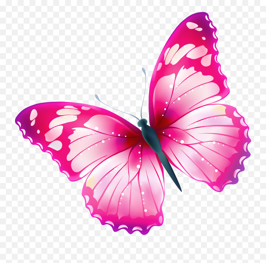 Pink Butterflies X 30 Cupcake Toppers Edible Wafer Paper Fairy Cake Toppers Ebay - Transparent Pink Butterfly Png Emoji,Emoji Cupcakes Toppers