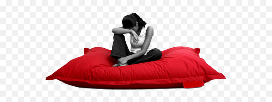 Girl On Red Beanbag - Comfort Emoji,Emoji Beanbag