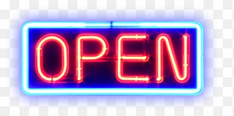 Open Sign Neon City Lights Niche Sticker By Devon Emoji,Lit Sign Emoji