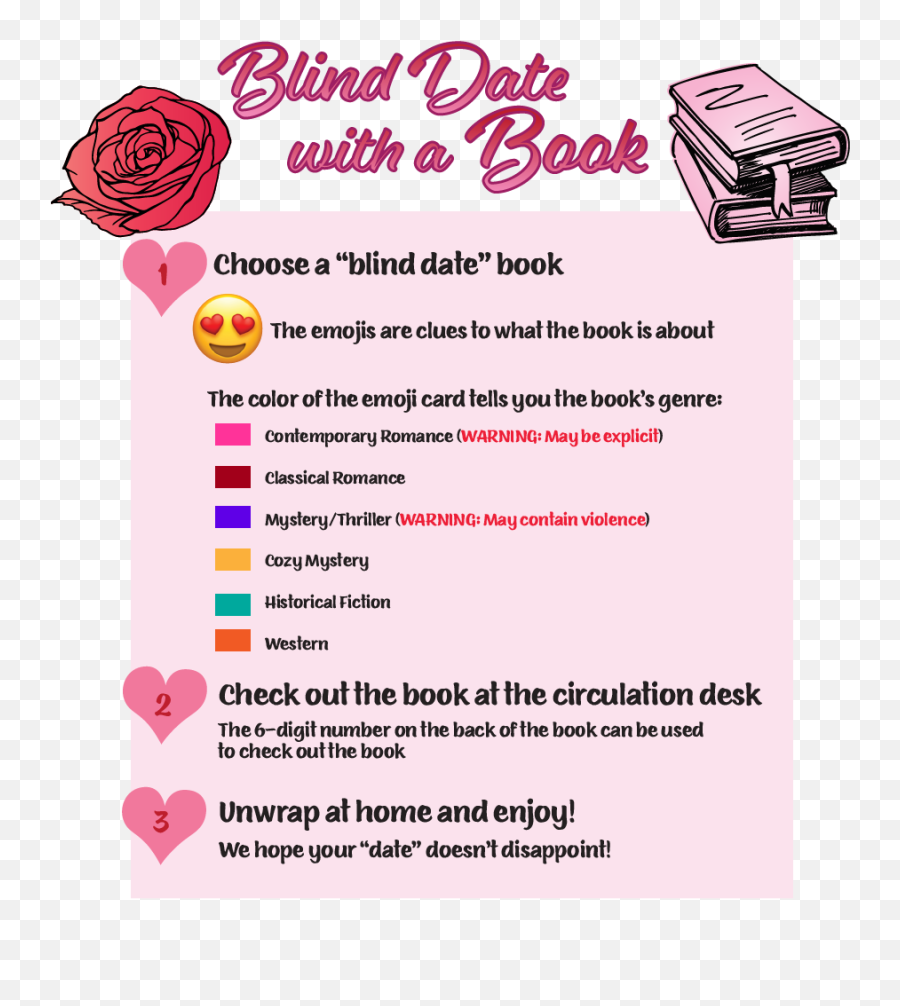 Blind Date With A Book Is Back U2013 Anderson Public Library Emoji,Emojis Books