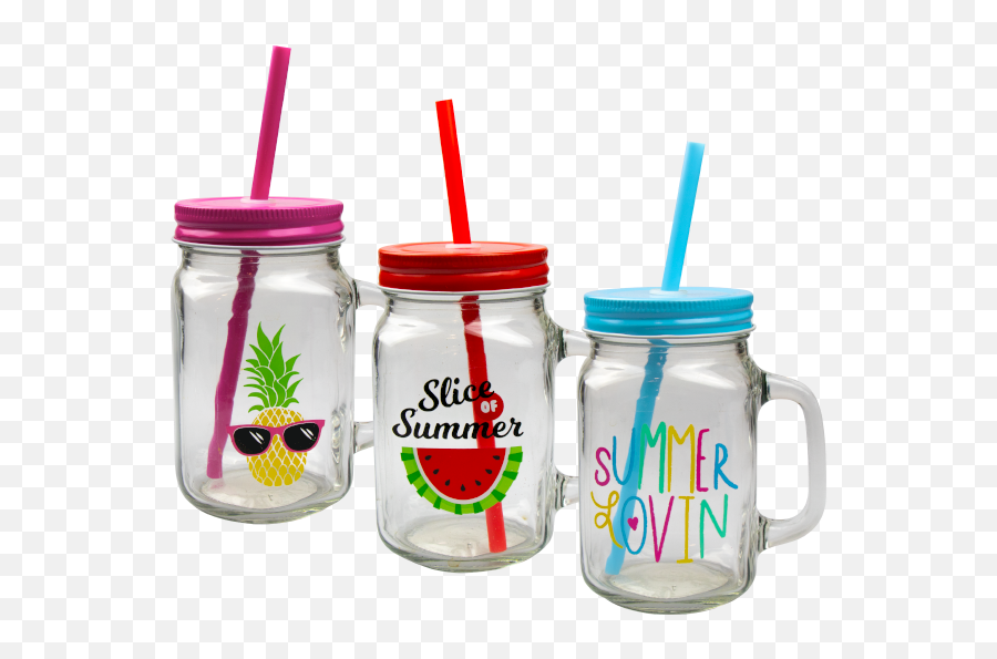 8 Mason Drinking Jars Glass Summer Party Cocktail Smoothie - Mason Jar Plastic Summer Emoji,Tumbler Glass Emoji