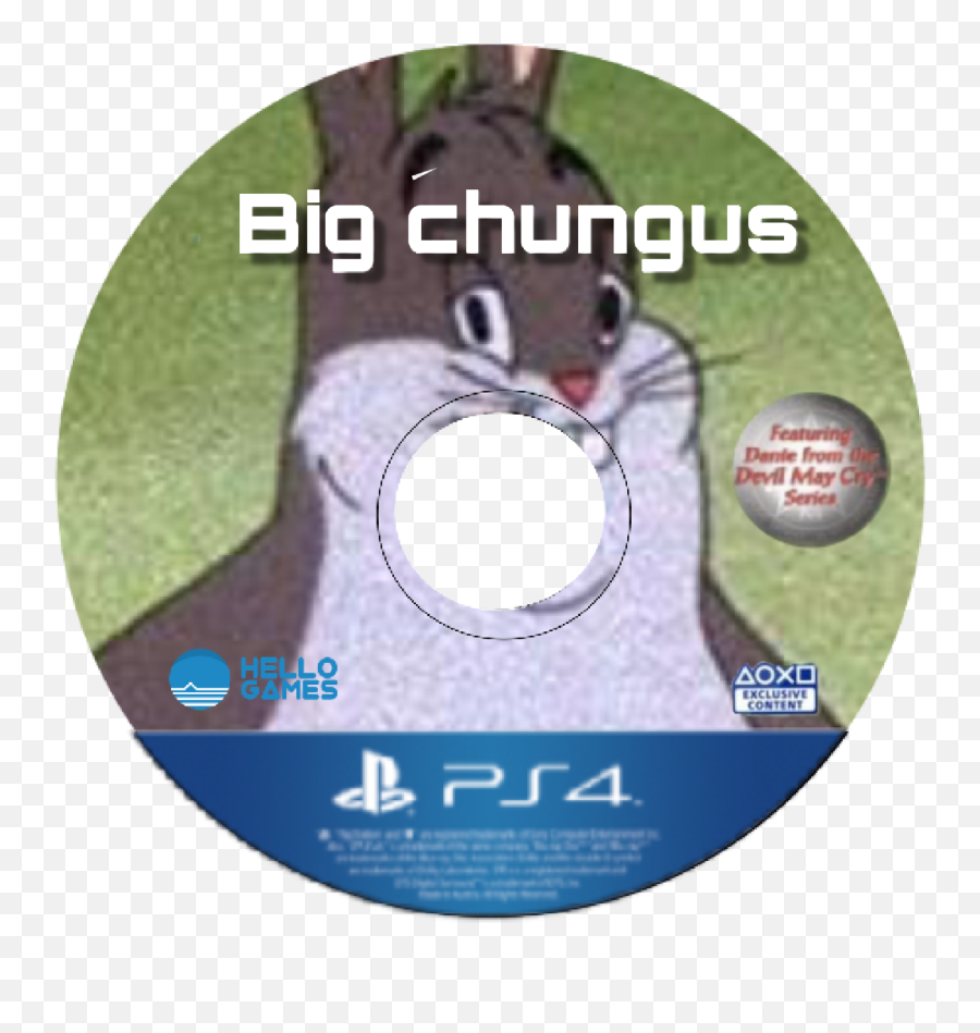 Meme Big Chungus Disk Image - Big Chungus Ps4 Cd Emoji,Big Chungus Emoji