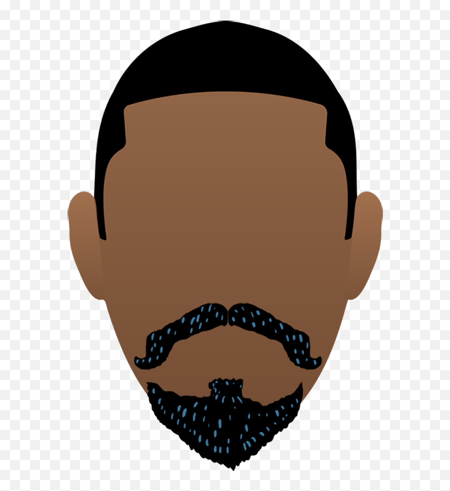 Goatee Drawing Man Half Face Banner - Black Man Drawing Png Emoji,Half Happy Half Sad Emoji