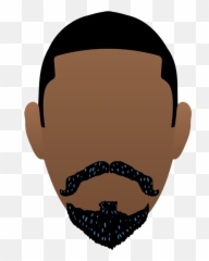 Goatee Drawing Man Half Face Banner - Black Man Drawing Png Emoji,Half Happy Half Sad Emoji