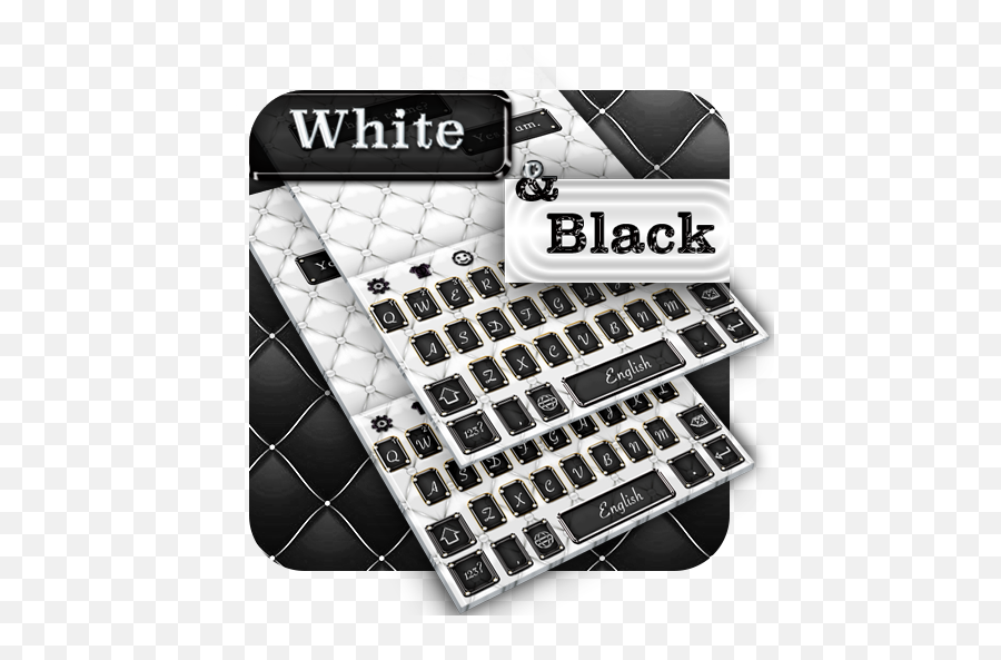 Black White Leather Keyboard 10001004 - Office Equipment Emoji,Black And White Emoji App For Android
