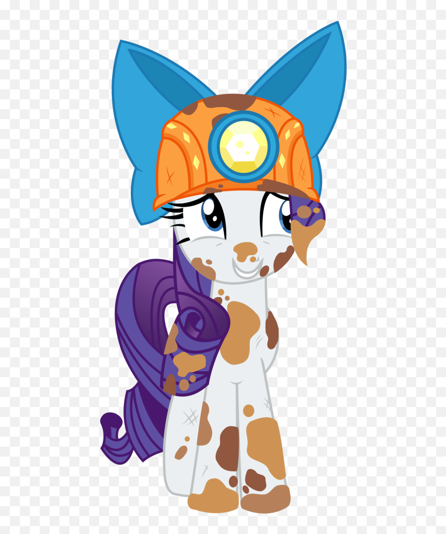 Mlp Rarity Mining Helmet Clipart - Rarity All Dirty Emoji,Gauntlet Emoji