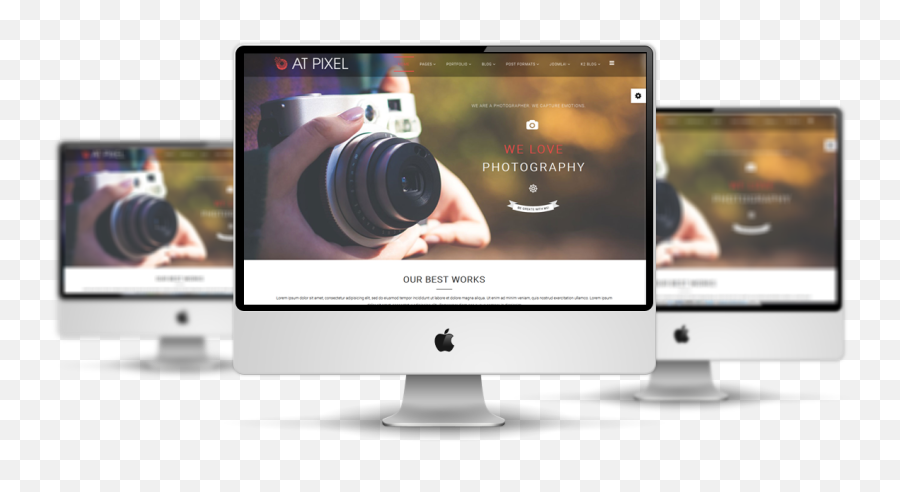 At Pixel U2013 Free Photography Joomla Template - Age Themes Free Organic Themes Woocommerce Emoji,Emotions Templates