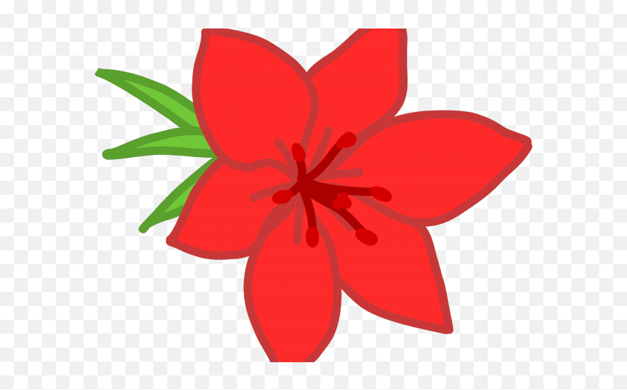 Red Flower Clipart Red Thing - Red Flowers Cartoon Png Cactus Flower Cartoon Png Emoji,Red Rose Emoji